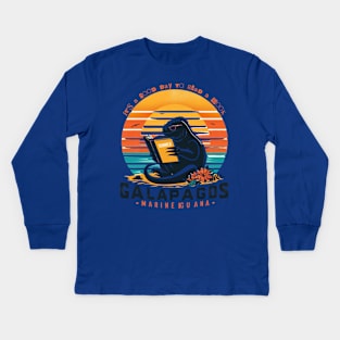 It's a good day to read a book. Marine iguana of galapagos  islands Kids Long Sleeve T-Shirt